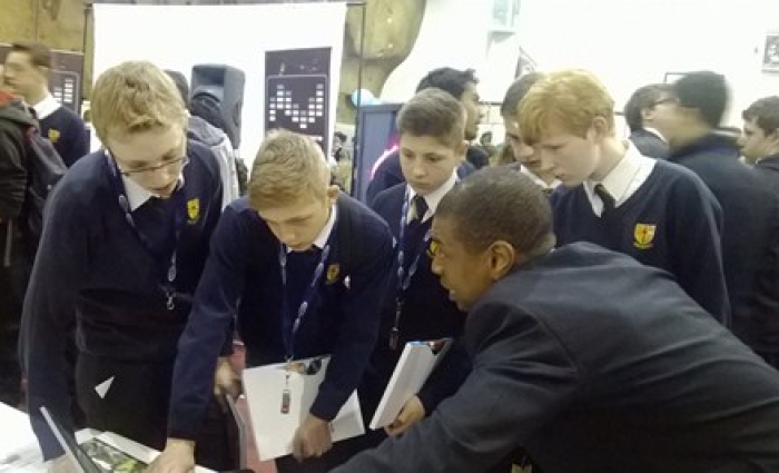 Calvin with students.jpg